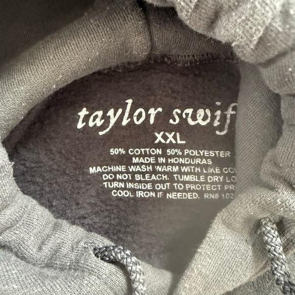 Taylor Swift The Eras Tour Folklore Album Hoodie Sweatshirt Grey Size XXL - Picture 4 of 5